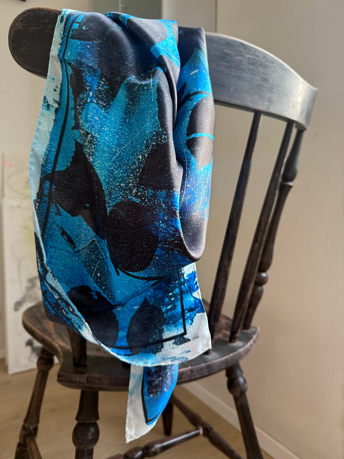 Nótt / Midnight Silk scarf large