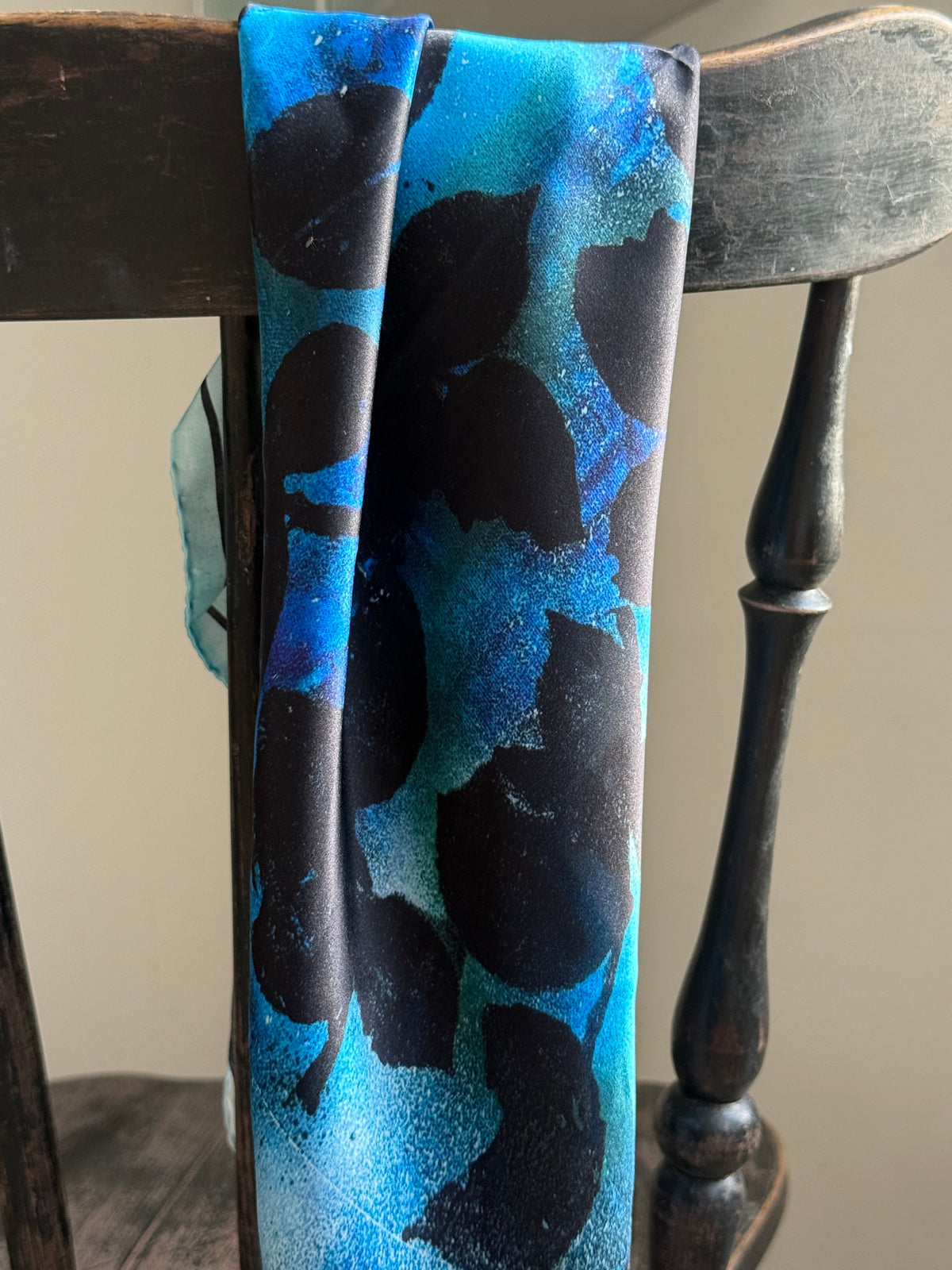 Nótt / Midnight silk scarf small